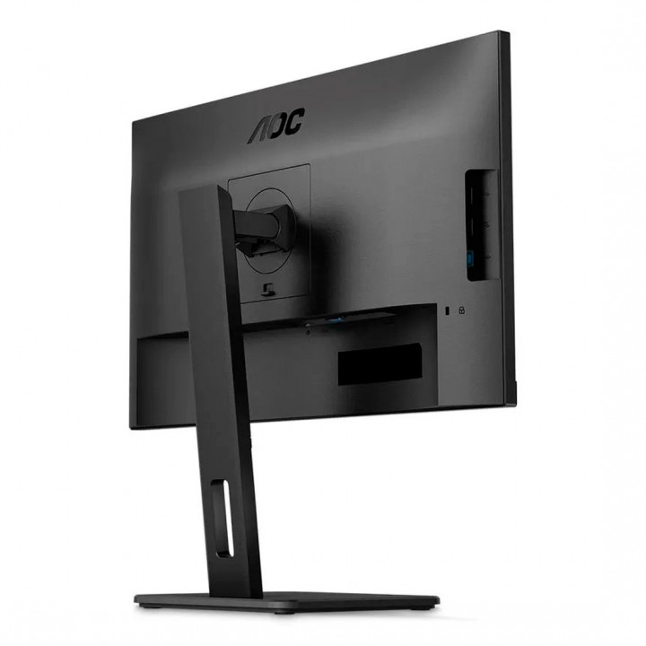 Monitor Pivot 23,8” LED AOC, Widescreen 100Mhz, USB, Vesa, Com Ajuste De Altura, VGA, HDMI, DP, Preto - 24E3UF