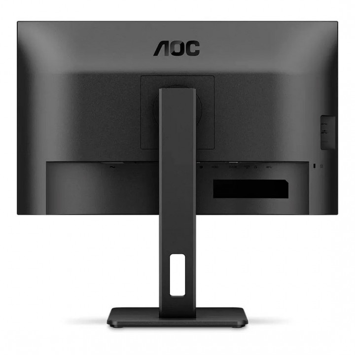 Monitor Pivot 23,8” LED AOC, Widescreen 100Mhz, USB, Vesa, Com Ajuste De Altura, VGA, HDMI, DP, Preto - 24E3UF