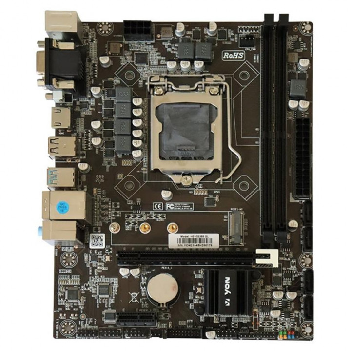 Placa Mãe YON H310G398 DDR4 M.2, Intel LGA 1151, DDR4, USB 3.0, DVI HDMI