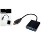 CABO CONVERSOR HDMI M X VGA F PC-PS3-PROJETOR CABO 22CM SEM AUDIO CO-22 CB0110 PRETO - GENÉRICO