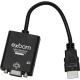 Cabo Conversor HDMI M X VGA F, Para PC, PS3 e Projetor, Com Cabo de Áudio, Preto - CO-01