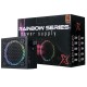 Fonte BRX, 500W, Gamer, RGB Rainbow, Series Automática, 80 Plus Bronze, Power Supply - RGB-500W