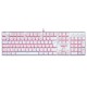 Teclado Mecânico Gamer Redragon Mitra K551W, LED Vermelho, Switch MK2 Blue, Branco - K551W (BLUE)