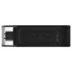PEN DRIVE 64GB KINGSTON DATA TRAVELER 70 USB TIPO-C 3.2 PRETO - DT70/64GB 