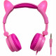 Fone de Ouvido K-Mex Stereo CAT EAR AR31, PS2, Sem Microfone,  Dobrável, Rosa - AR3100S437RRB0X