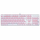 Teclado Mecânico Gamer Redragon Mitra K551W, LED Vermelho, Switch MK2 Black, Branco - K551W (BLACK)