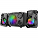 Subwoofer Gamer K-Mex Stereo SS-9800, 9.9W RMS, Canais 2.1, LED de 7 Cores, Preto - SS9800U0001CB1X Subwoofer Gamer K-Mex Stereo SS-9800, 9.9W RMS, Canais 2.1, LED de 7 Cores, Preto - SS9800U0001CB1X