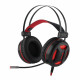Headset Gamer Redragon Minos, 7.1 Virtual, Drivers 50mm, USB, Preto e Vermelho - H210