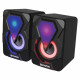 Caixa de Som Gamer Hoopson, 6W RMS, LED RGB, USB, P2, Preto - CX-PC021LED Caixa de Som Gamer Hoopson, 6W RMS, LED RGB, USB, P2, Preto - CX-PC021LED