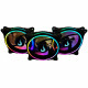 Kit 3x Cooler FAN Rise Mode Laser 120mm Led ARGB 5V - RM-RGB-05-5V