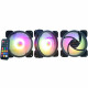 Kit Exaustores 3 Fans K-Mex ARGB AK-AAE1, Controle Remoto, com Fita - AKAAE13XARP6B0X Kit Exaustores 3 Fans K-Mex ARGB AK-AAE1, Controle Remoto, com Fita - AKAAE13XARP6B0X