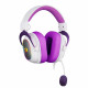 Headset Gamer Redragon Zeus X RGB, Surround 7.1, USB, Drivers 53MM, Branco com Roxo- H510WP-RGB