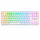 Teclado Mecânico Gamer Redragon Kumara Pro, Wireless e Bluetooth, RGB, Switch Brown, ABNT2, White - K552RGB-BRS-W