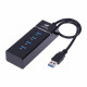 Hub C3Tech USB 3.0, 4 Portas, Preto - HU-300BK