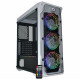 Gabinete Gamer K-Mex White Trooper Rítmico, CG-W1B1, Lateral em Vidro, 3 Fans, Fita LED, Branco - CGW1B1RH001CB0X Gabinete Gamer K-Mex White Trooper Rítmico, CG-W1B1, Lateral em Vidro, 3 Fans, Fita LED, Branco - CGW1B1RH001CB0X