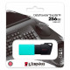 Pen Drive DataTraveler Exodia M 256GB Kingston Com Conexão USB 3.2, Preto/Verde - DTXM/256GB