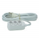 Extensão 10 Metros Tripolar Fiolux, 3 Tomadas, Branco - 25300310555 Extensão 10 Metros Tripolar Fiolux, 3 Tomadas, Branco - 25300310555