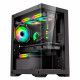 Gabinete Gamer K-Mex Poseidon Micro, CG-12H5, Lateral e Frontal em Vidro, Sem Fonte, Sem Fan, Preto - CG12H5RH0010B0X