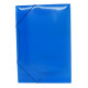 Pasta Plástica OFÍCIO Polibras, UND, Com Aba Elástico fina, Azul Soft, 335MM X 235MM - 160209