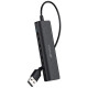 Hub USB 2.0 4 Portas C3Tech, Preto - HU-230BK Hub USB 2.0 4 Portas C3Tech, Preto - HU-230BK