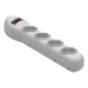 Filtro De Linha 4 Tomadas Qualitronix, Bivolt, Branco - QFL4B Filtro De Linha 4 Tomadas Qualitronix, Bivolt, Branco - QFL4B