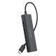 Hub USB 2.0 4 Portas C3Tech, USB-USBC, Preto - HU-C230BK Hub USB 2.0 4 Portas C3Tech, USB-USBC, Preto - HU-C230BK