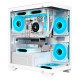 Gabinete Gamer K-Mex Poseidon II White, CG-W1F9, Lateral e Frontal em Vidro, Sem Fan, Branco - CGW1F9RH002CB0X Gabinete Gamer K-Mex Poseidon II White, CG-W1F9, Lateral e Frontal em Vidro, Sem Fan, Branco - CGW1F9RH002CB0X