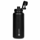 Garrafa Térmica Goldentec GT Colors 3 Inox 1L, Com Tampa, Bico e Base Emborrachado, Preto - 60045