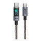 Cabo Tipo C Para Tipo C Hrebos, 2 Metros, 100W, Preto - CB-372C