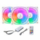 Kit Cooler FAN Rise Mode ARGB Frost Pro, 3 Unidades, 120mm, ARGB, Branco - RM-CF-02-ARGB Kit Cooler FAN Rise Mode ARGB Frost Pro, 3 Unidades, 120mm, ARGB, Branco - RM-CF-02-ARGB
