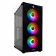 Gabinete Gamer Hayom GB1769, Tampa Lateral de Vidro, Com 3 Fans, LED RGB, Sem Fonte, Preto - GB1769