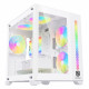 Gabinete Gamer New Hero Majesty, RGB, Mid Tower, Vidro Temperado, Sem Fonte, Sem Fan, Branco - NH-GBMJ-WH-01