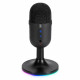 Microfone Gamer New Hero Vox, RGB, USB, Preto - MIC-06