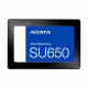 SSD Adata SU650, 512GB, SATA, Leitura 520MB/s, Gravação 450MB/s - ASU650SS-480GT-R SSD Adata SU650, 512GB, SATA, Leitura 520MB/s, Gravação 450MB/s - ASU650SS-480GT-R