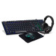 Kit Gamer OX Com Headset + Teclado + Mouse 1200DPI + Mousepad, Preto - 72835