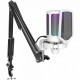 Microfone Gamer Fifine SuperFrame Edition Ampligame A6T, RGB, USB, Com Braço Articulado, Branco - A6T Microfone Gamer Fifine SuperFrame Edition Ampligame A6T, RGB, USB, Com Braço Articulado, Branco - A6T
