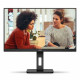 Monitor Pivot 23,8” LED AOC, Widescreen 100Mhz, USB, Vesa, Com Ajuste De Altura, VGA, HDMI, DP, Preto - 24E3UF