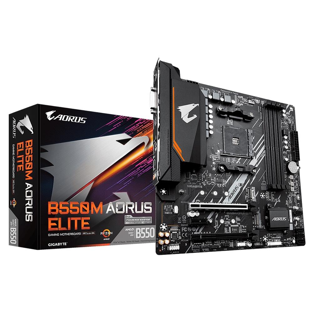 Placa Mãe Gigabyte B550M Aorus Elite, AMD AM4, DDR4, mATX, USB 3.2, DVI,  HDMI/VGA - Lognet Informática - Loja de Informática e Gamers em Recife