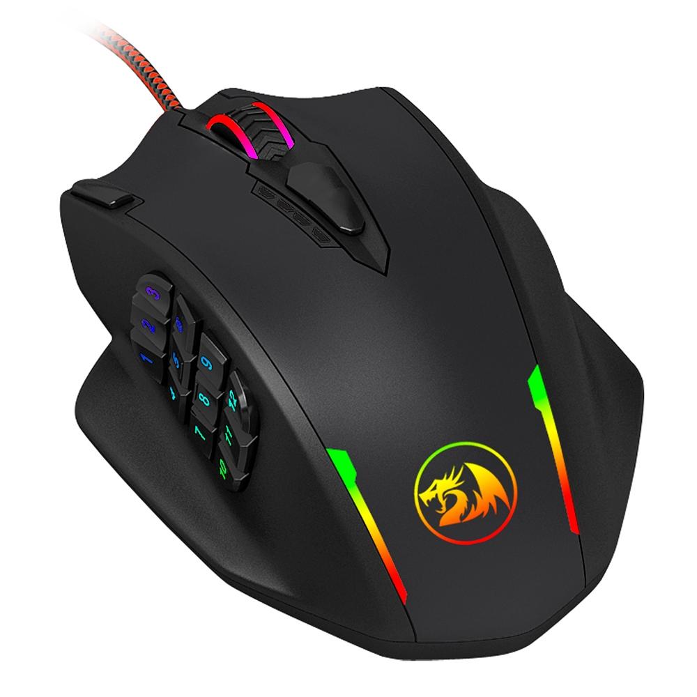Mouse Gamer Redragon Impact, RGB, 12400DPI, 12 Botões Programáveis