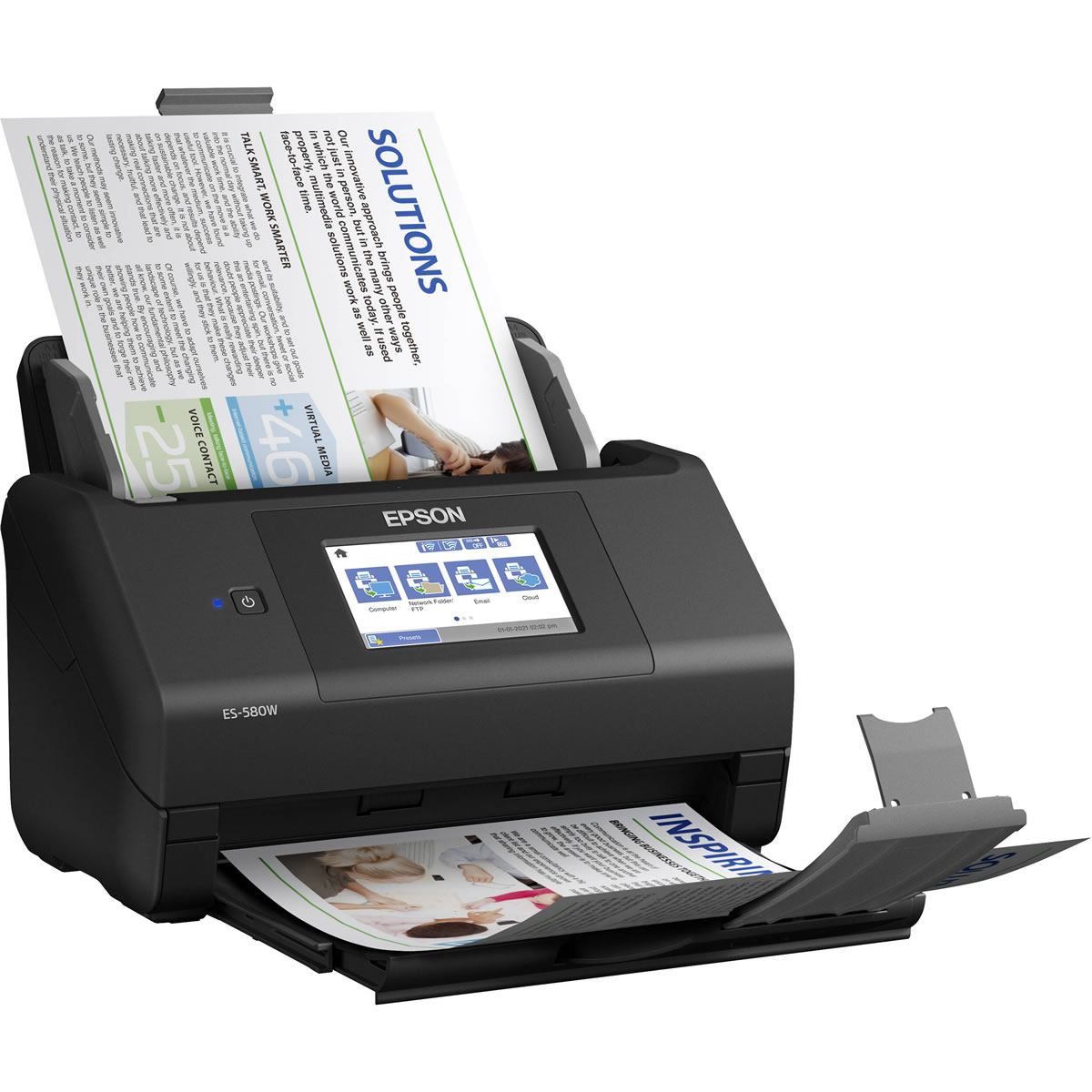 Scanner de Mesa Epson WorkForce ES580W 600DPI Informática