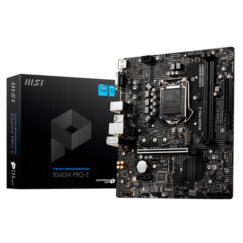 Placa Mãe MSI B560M PRO-E, LGA 1200, MATX, DDR4 - 911-7D22-074