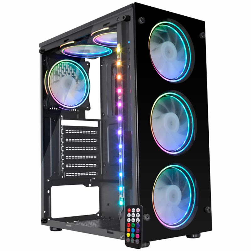 Gabinete Gamer Preto Argb Vidro Gamemax Revolt