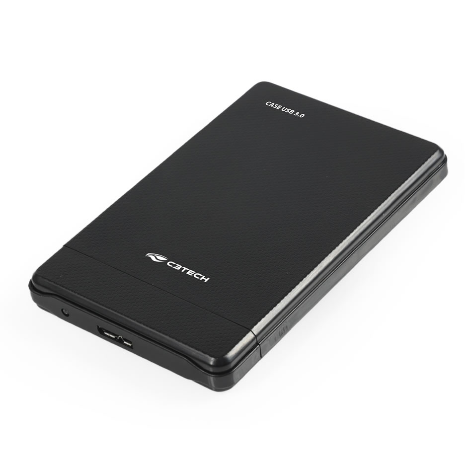 Case para hd 2 5 c3tech sata usb 3 0 preto 5gbps ch 310bk