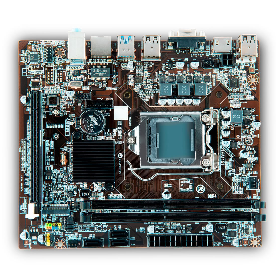 Placa Mãe Goldentec GT H310C M.2, Intel LGA 1151, DDR4, USB 3.0, VGA ...