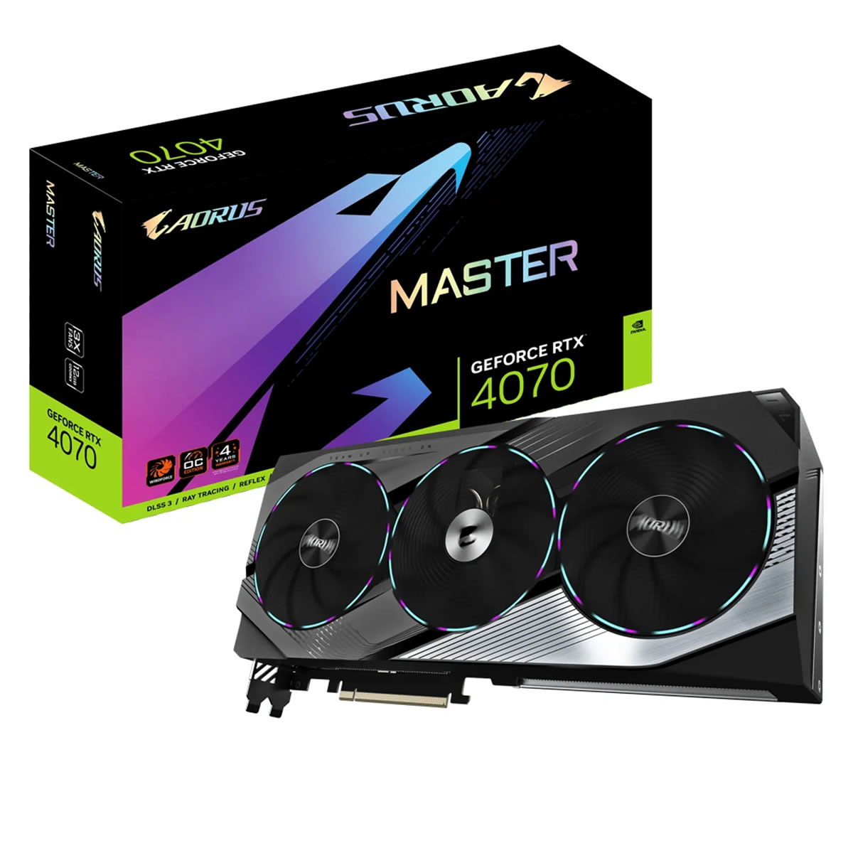 Placa de vídeo GIGABYTE RTX 4070 - 12GB, 192bits, AERO O