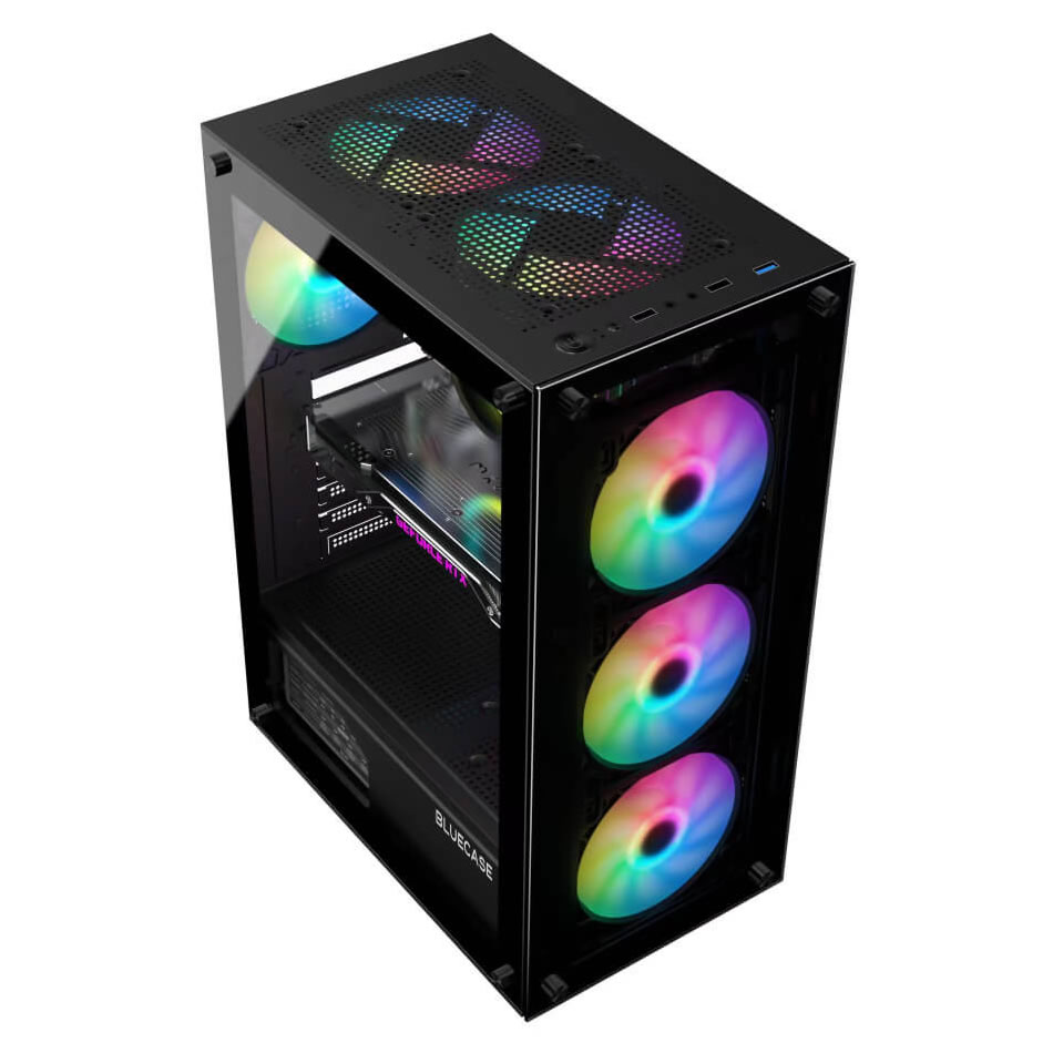 Gabinete Gamer Bluecase BG-025 Lateral em Vidro Temperado USB 3.0 Mid Tower