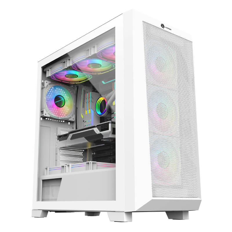 Gabinete Gamer Branco Argb Vidro Gamemax Revolt