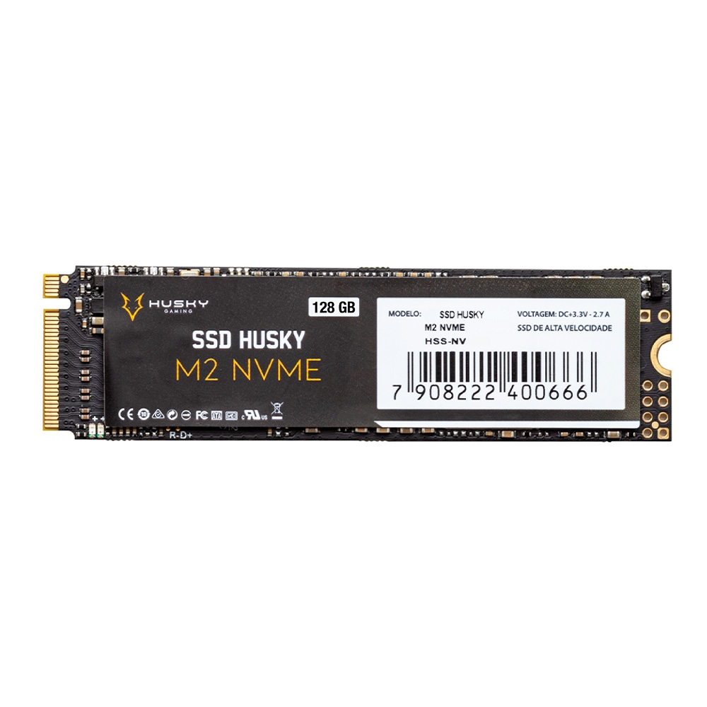 SSD 128 GB Husky Gaming, 2.5, SATA III, Leitura: 570MB/s e Gravação:  500MB/s, Preto - HGML000